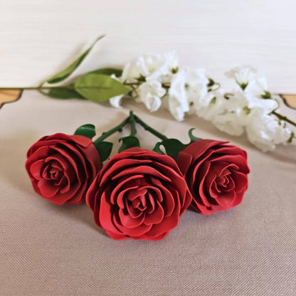 Everlasting Roses, Realistic Red Rose That Never Wilts, Decorative Floral Gift, 3d Printed Faux Flowers