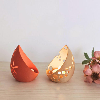 Open Eggshell Tealight Holder & Candy Bowl, Easter Table Decor, Housewarming Gift, 3d print
