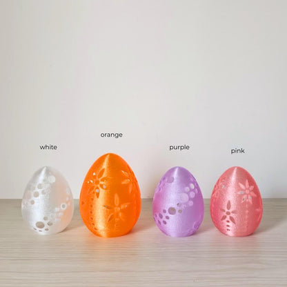 Glowing Easter Egg Decor, Translucent LED Tealight Holder, Spring Table Decoration, Housewarming Gift, 3d print