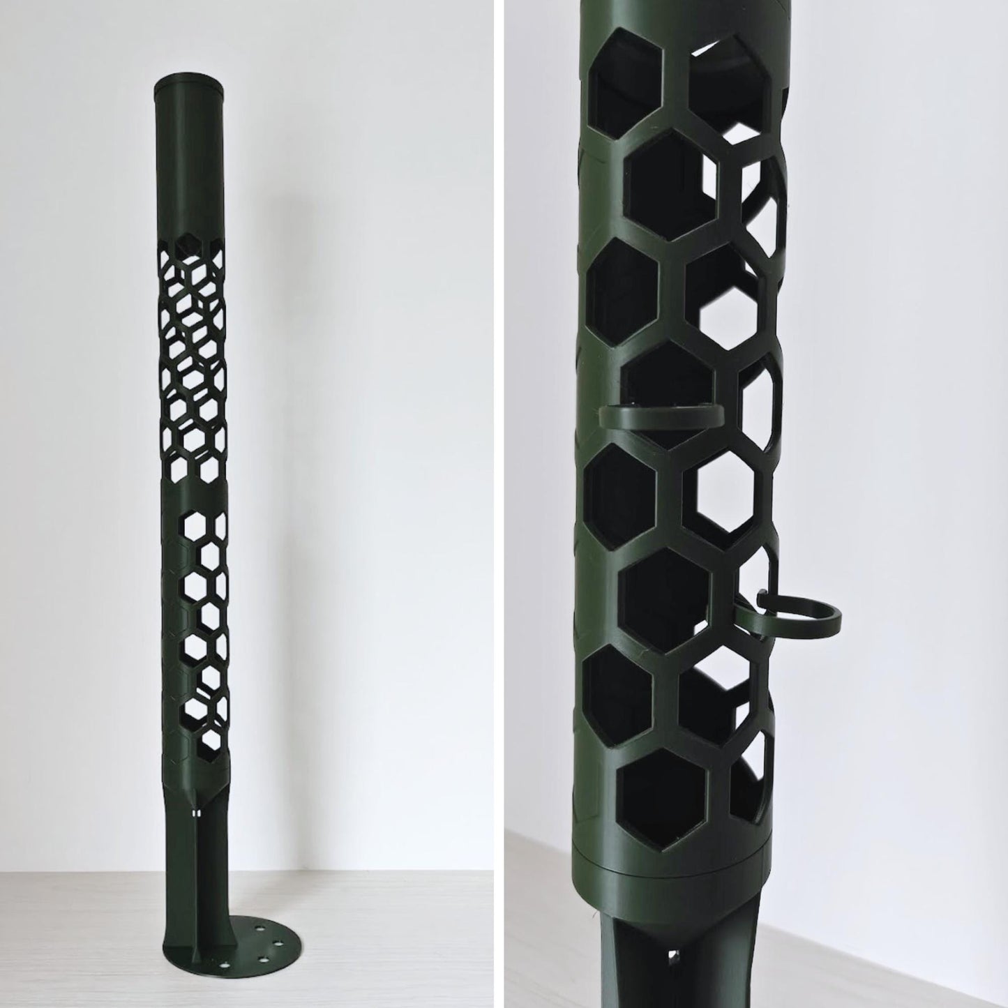 Modular Moss Pole Ø 6 cm (2.36"), Watering Reservoir or Cap, 3D Printed Extendable Plant Support System