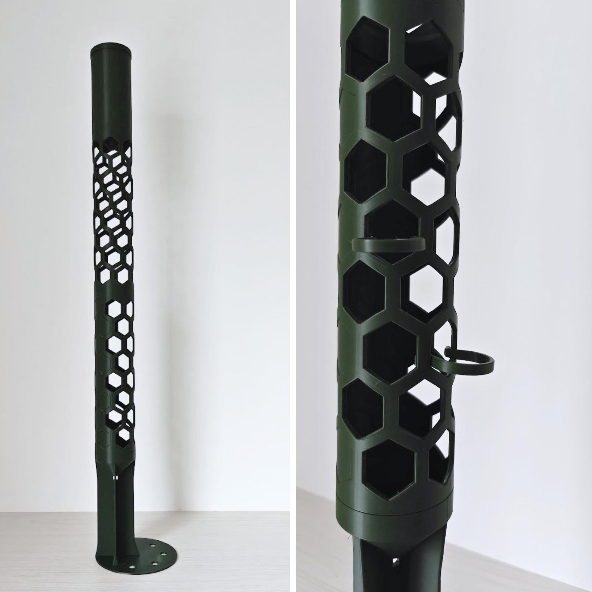 Modular Moss Pole Ø 6 cm (2.36"), Watering Reservoir or Cap, 3D Printed Extendable Plant Support System