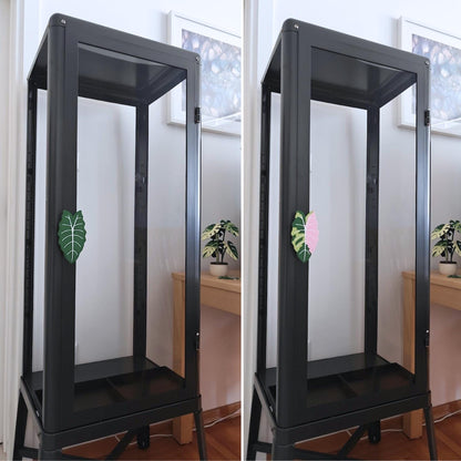 Alocasia handles mounted on Fabrikor cabinets