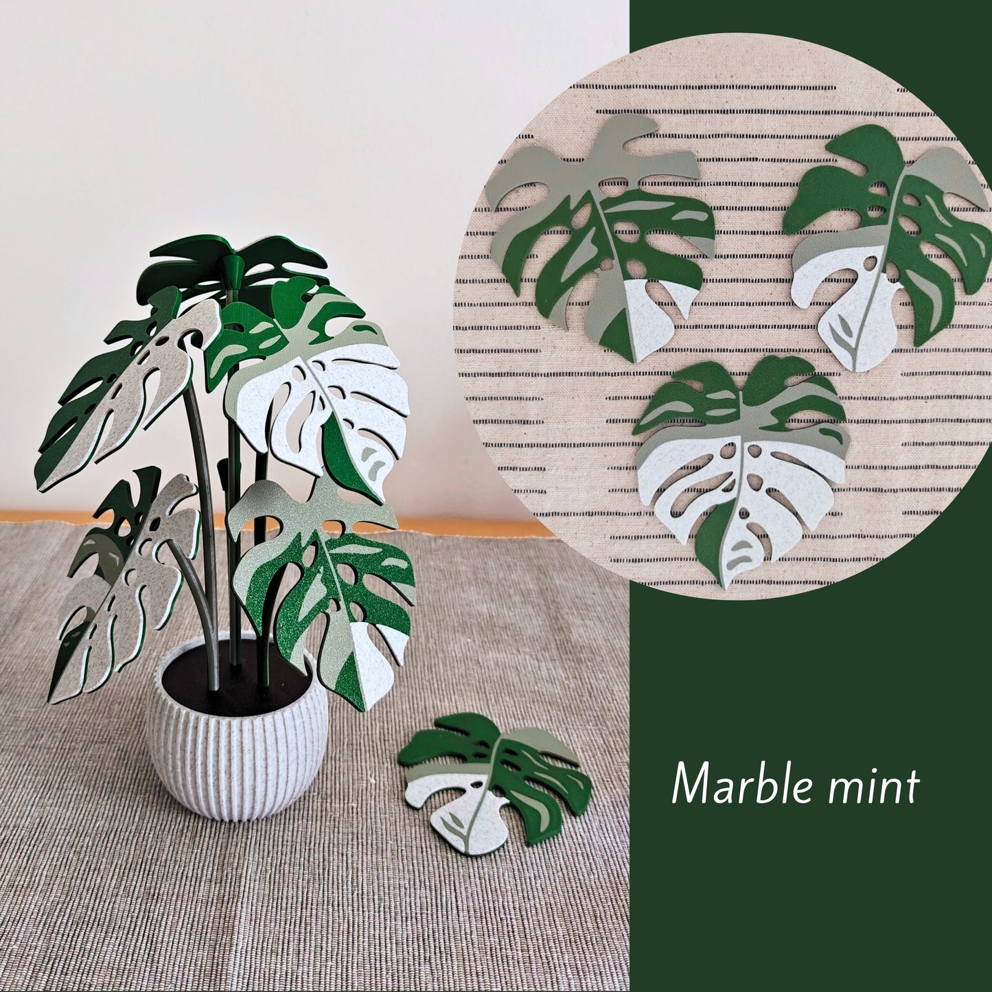 Set podmetača Monstera - listovi s rupicama