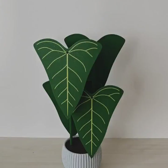 Anthurium Delta Force Coaster Set, 4 Leaf Coasters with Plant Holder, Plant Lover Gift, 3D Printed