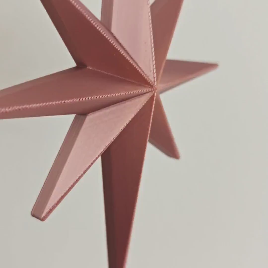 Starburst Ornaments, 3D Printed Wall & Tree Decorations, Retro Holiday Decor, Mid Century Starburst Wall Art, Gift Wrapping