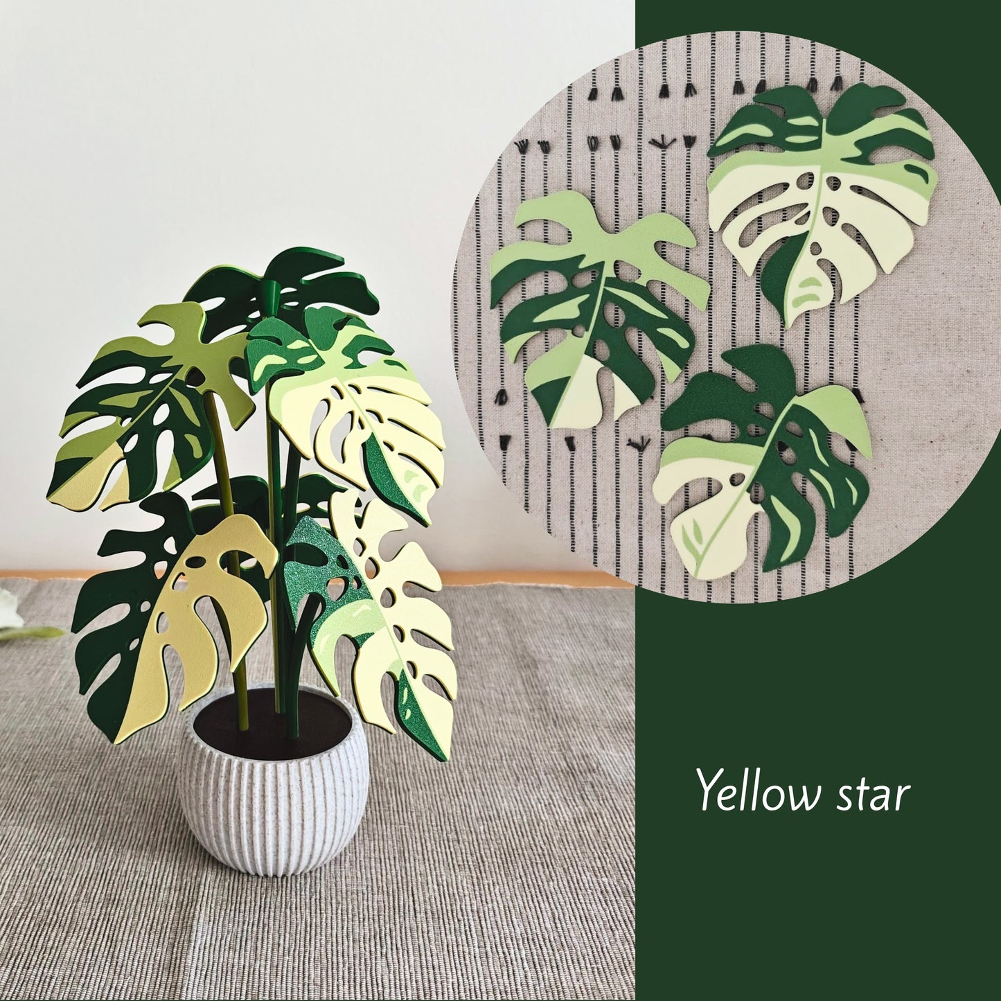 Set podmetača Monstera - listovi s rupicama
